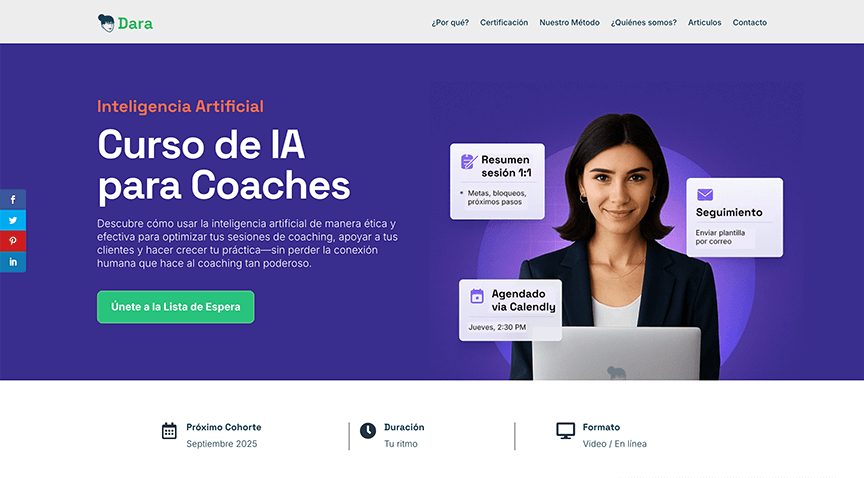 Curso de IA para Coaches de Dara - Escuela de coaching en Español