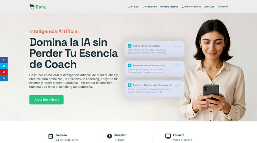 Inteligencia Artificial para Coaches - Curso en línea de Dara School of Coaching