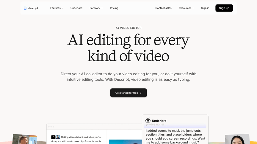 Descript - Herramientas de IA para coaches - Dara