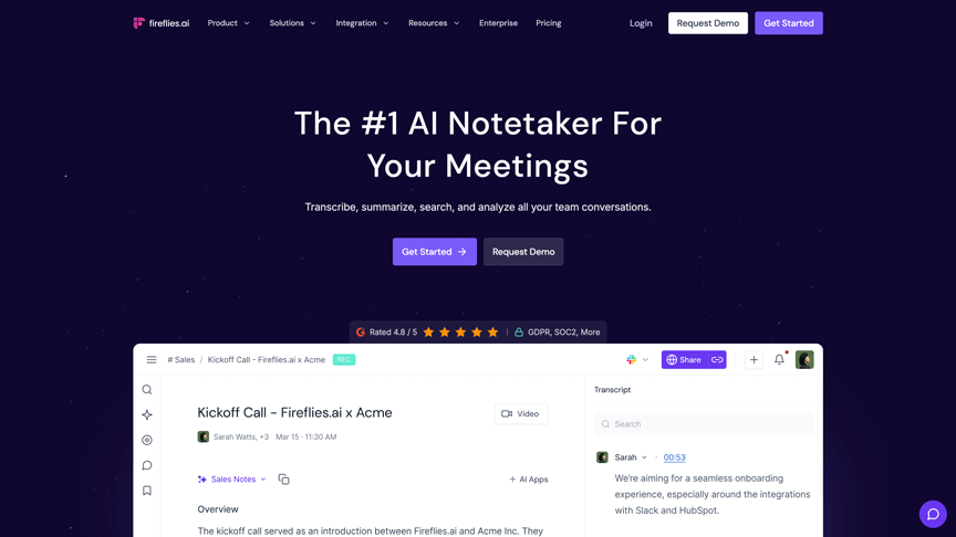 Fireflies - Herramientas de IA para coaches - Dara